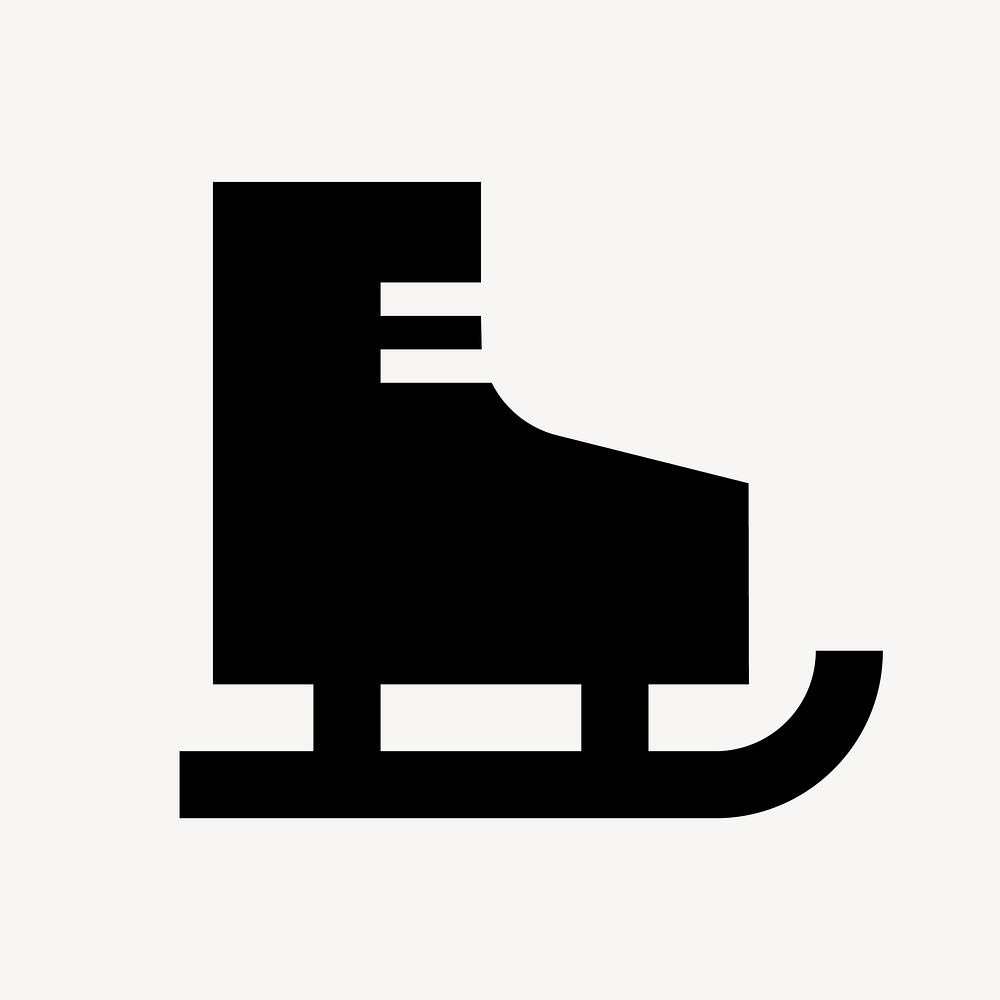 Ice skate flat icon vector