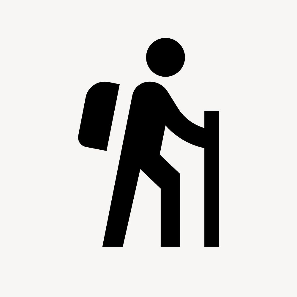 Hiking flat icon vector