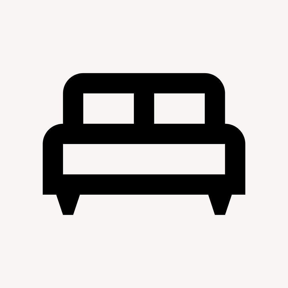 Bed flat icon vector