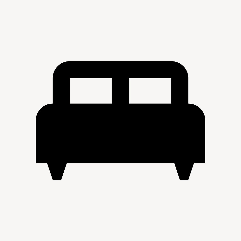 Bed flat icon vector