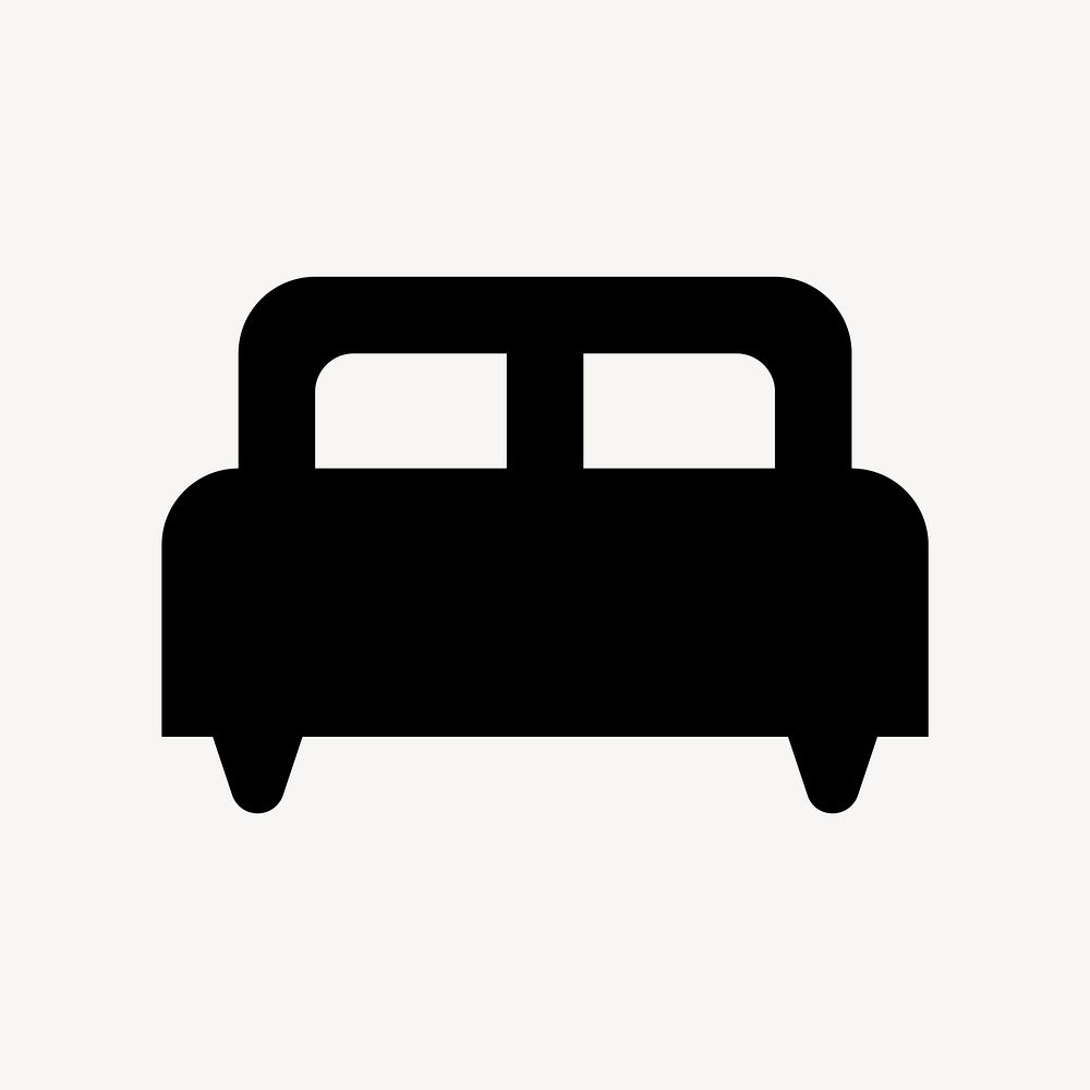 Bed flat icon vector