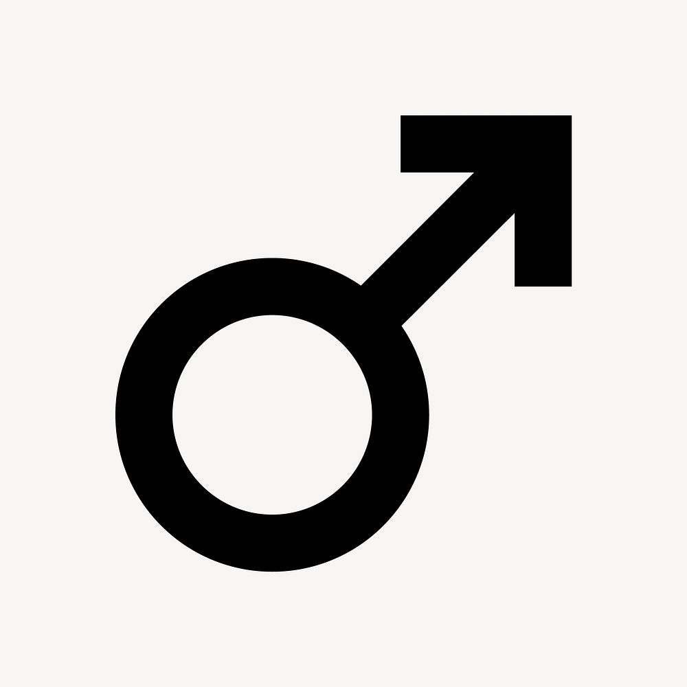 Male flat icon vector