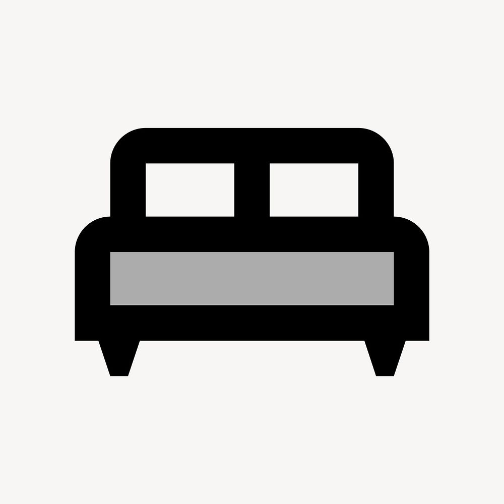 Bed flat icon vector