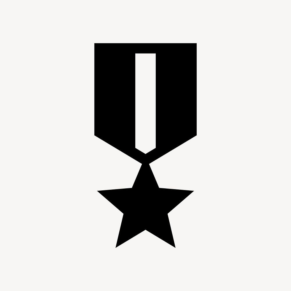 Military medal flat icon vector