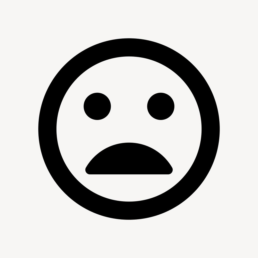 Bad mood emoticon flat icon vector