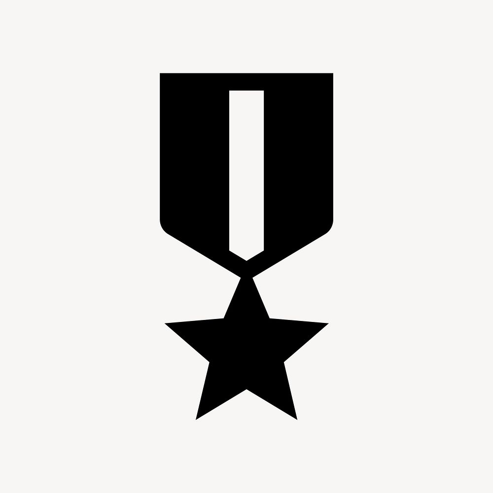 Military medal flat icon vector