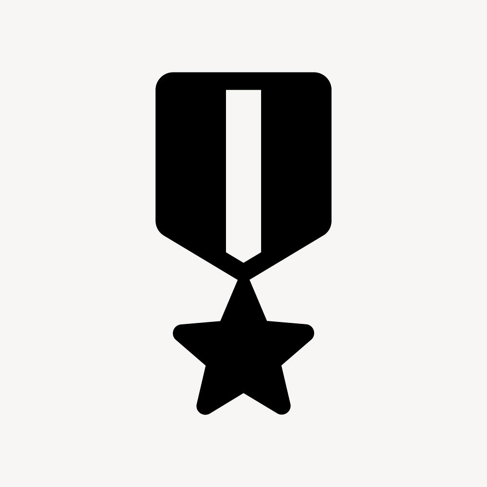 Military medal flat icon vector