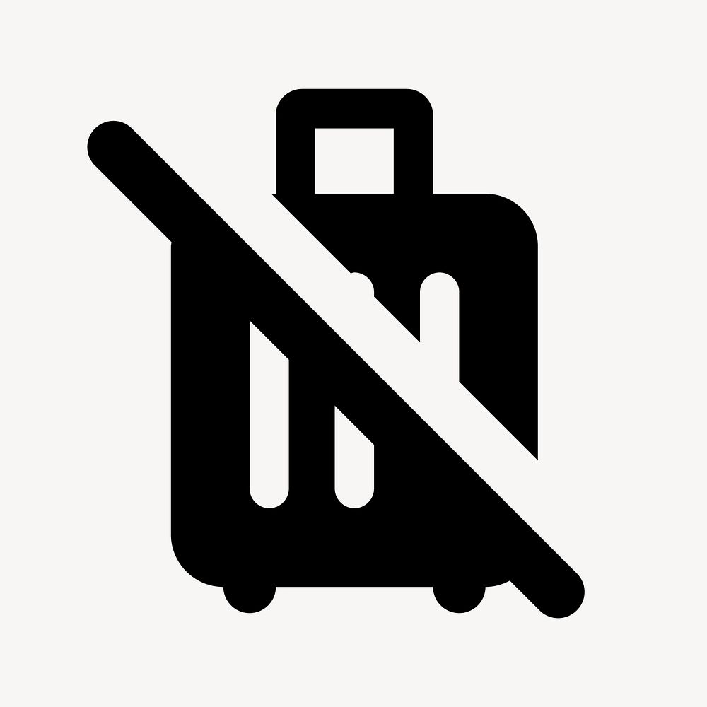 No luggage flat icon vector