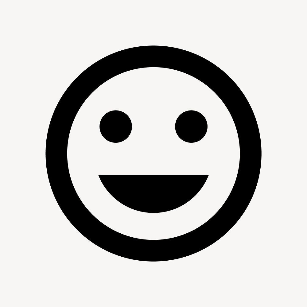 Smiling emoticon flat icon vector