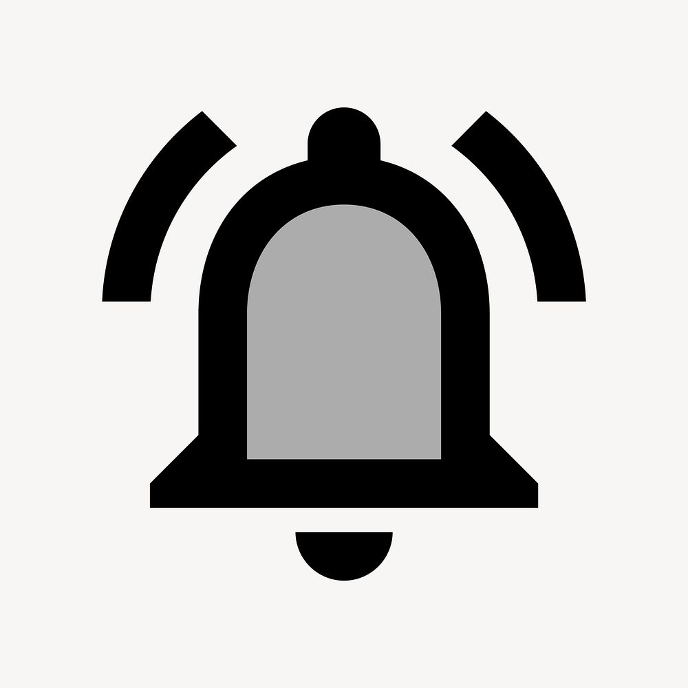 Notification active bell flat icon vector
