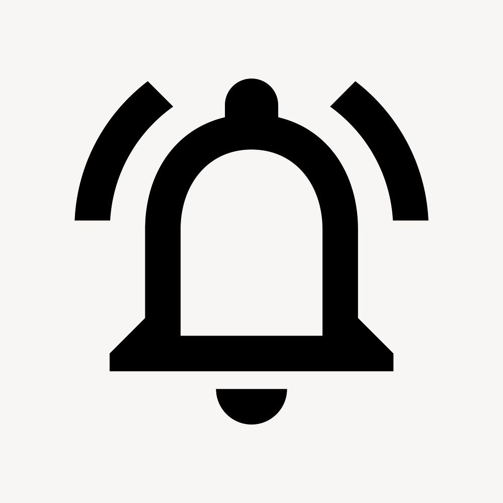 Notification active bell flat icon vector