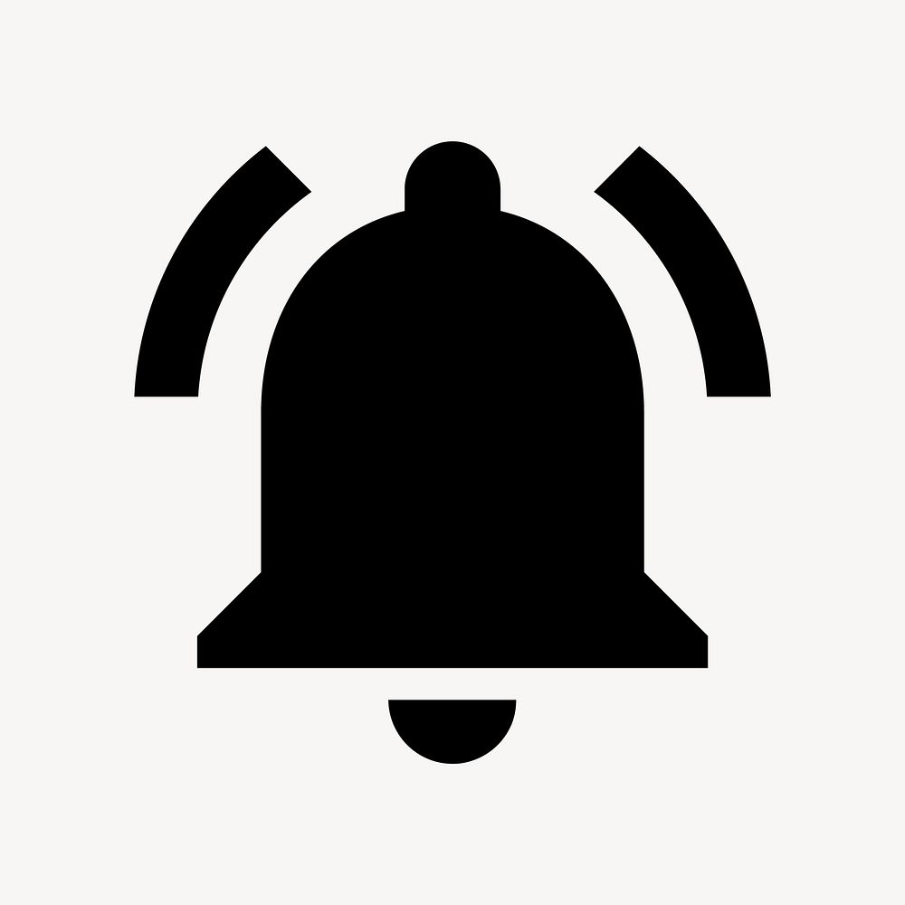 Notification active bell flat icon vector