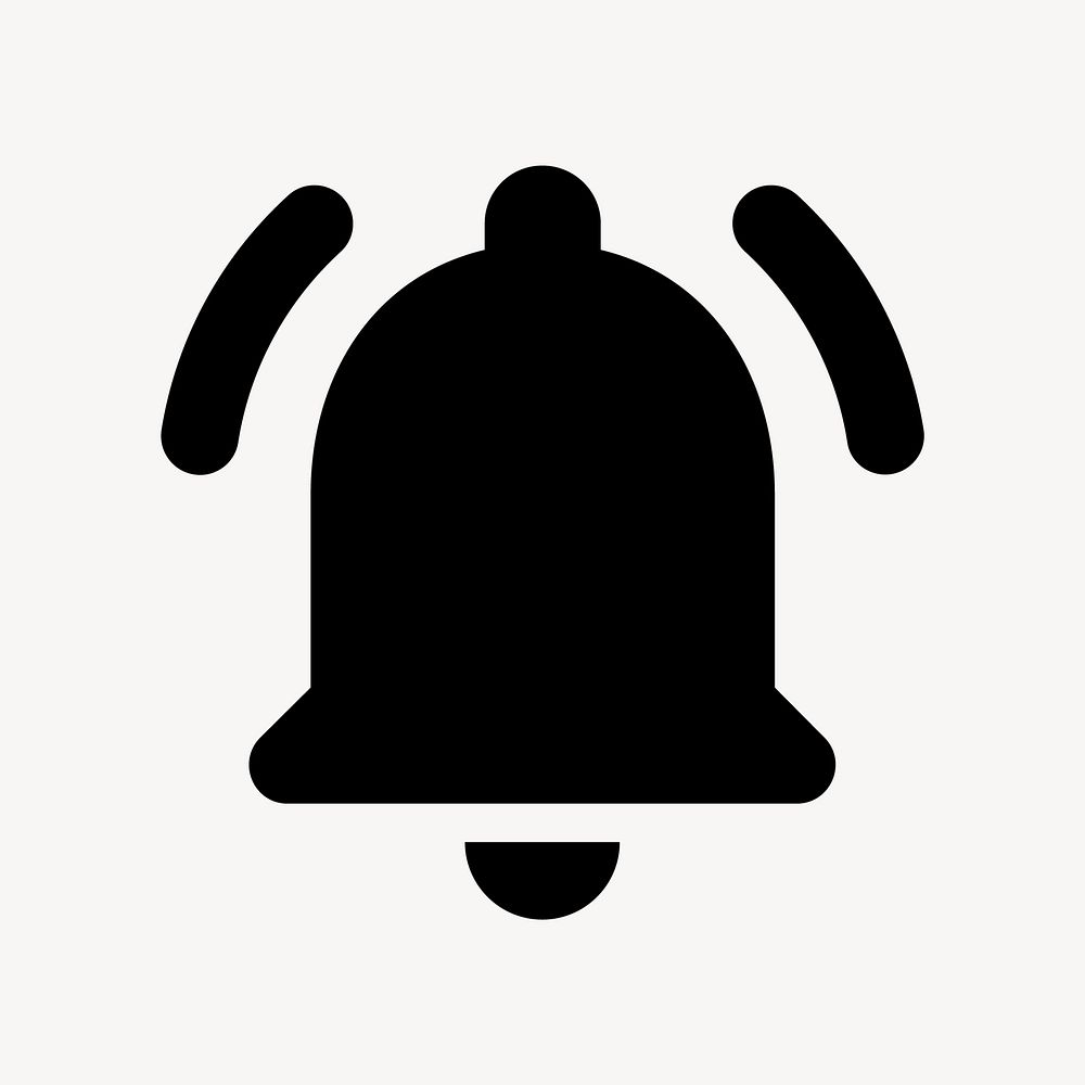 Notification active bell flat icon vector