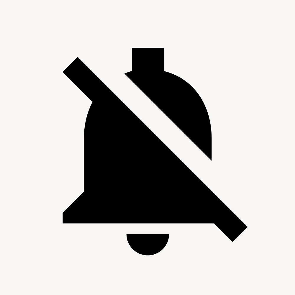 Notification off bell flat icon vector