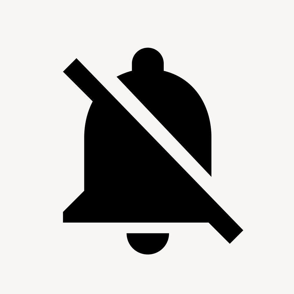 Notification off bell flat icon vector