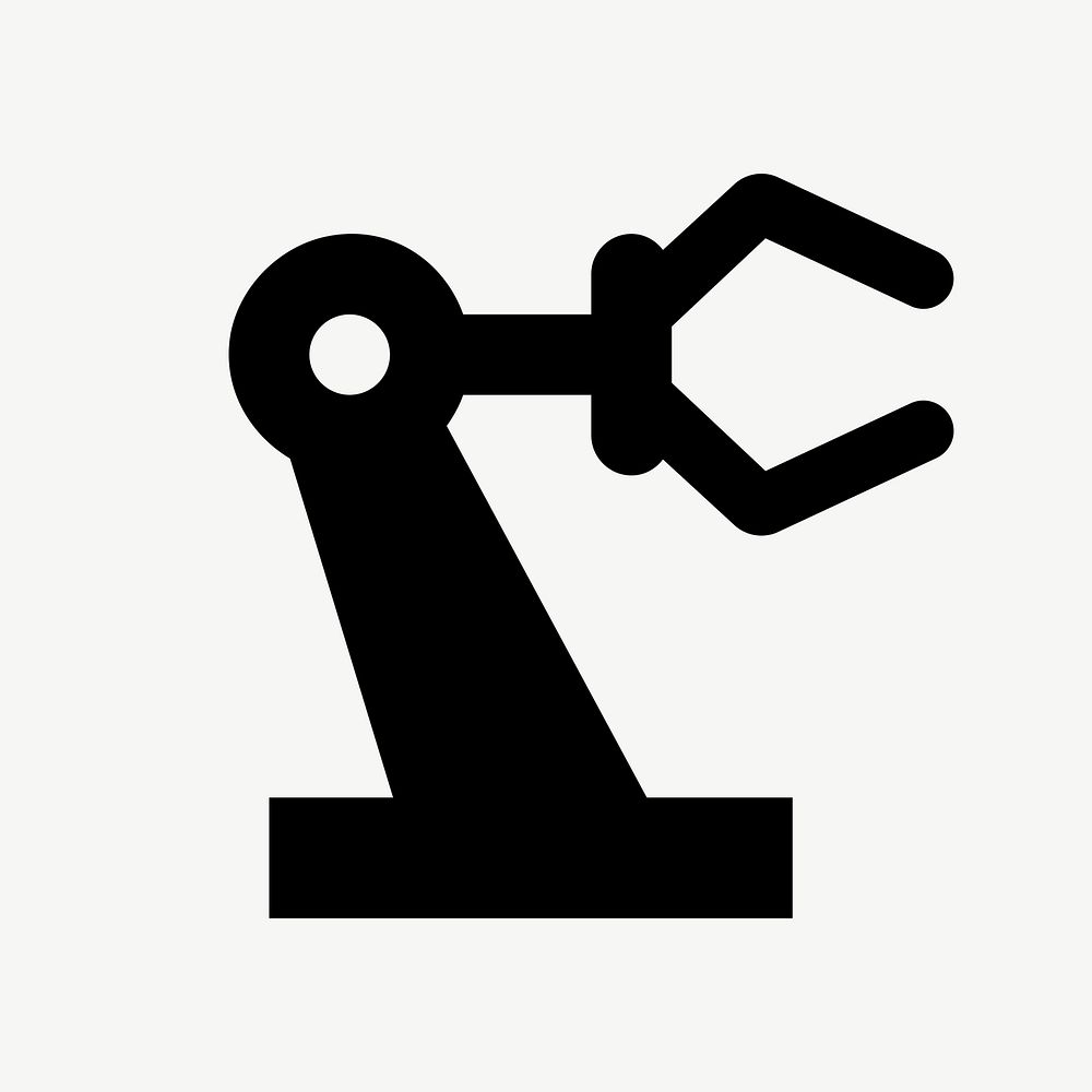 Robotic arm flat icon psd