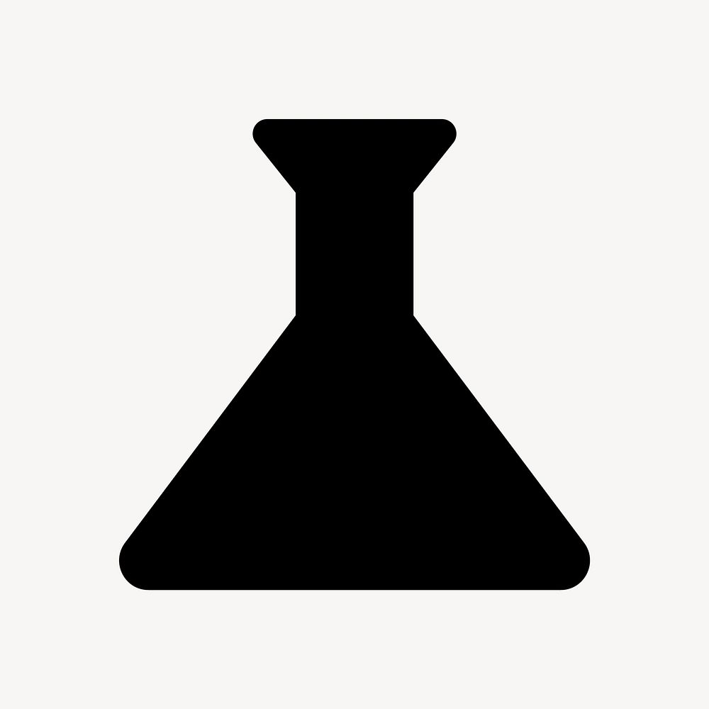 Science flask flat icon vector