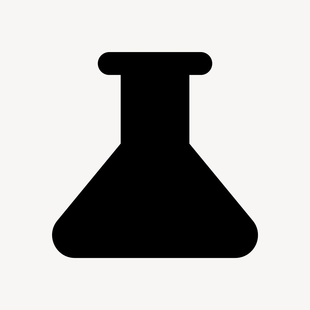 Science flask flat icon vector