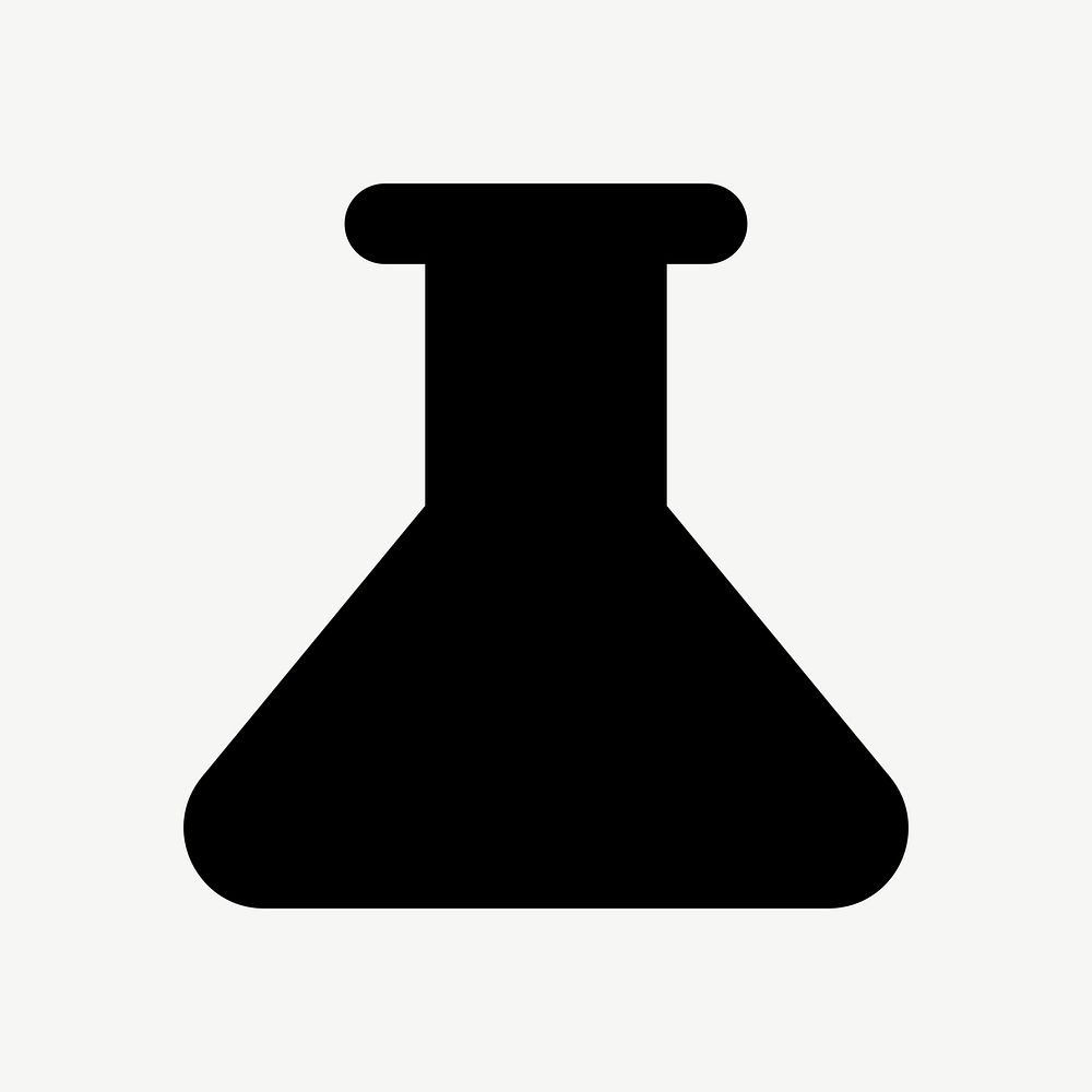 Science flask flat icon psd