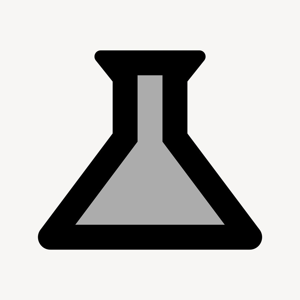 Science flask flat icon vector