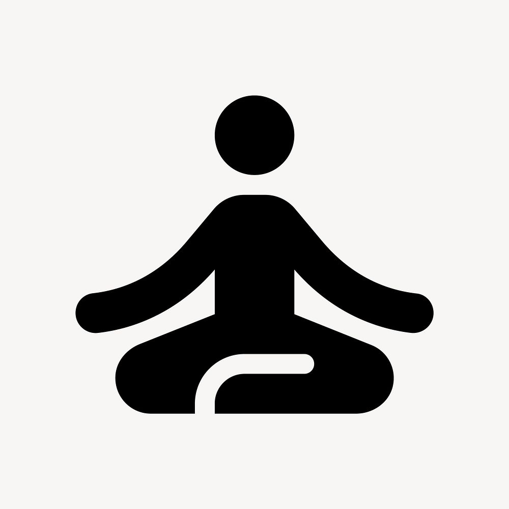 Yoga flat icon vector