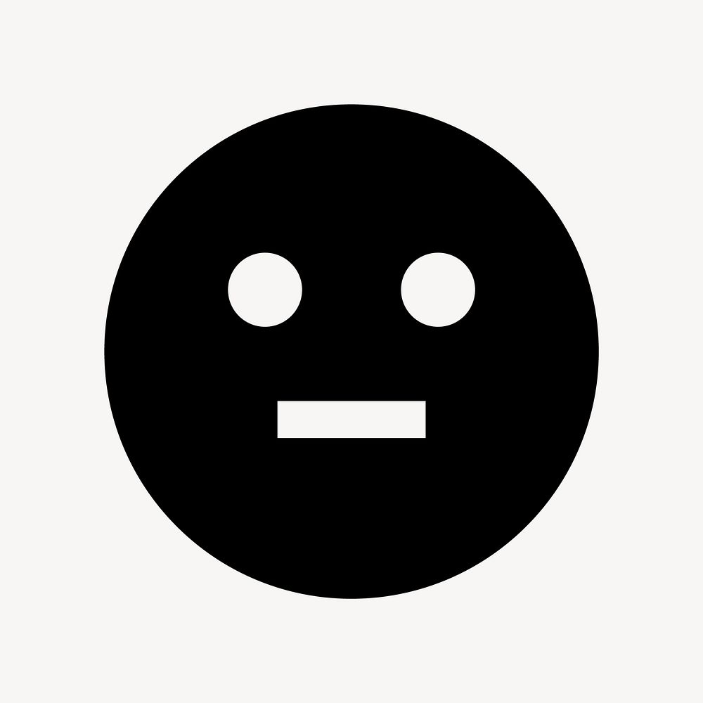 Bad mood emoticon flat icon vector