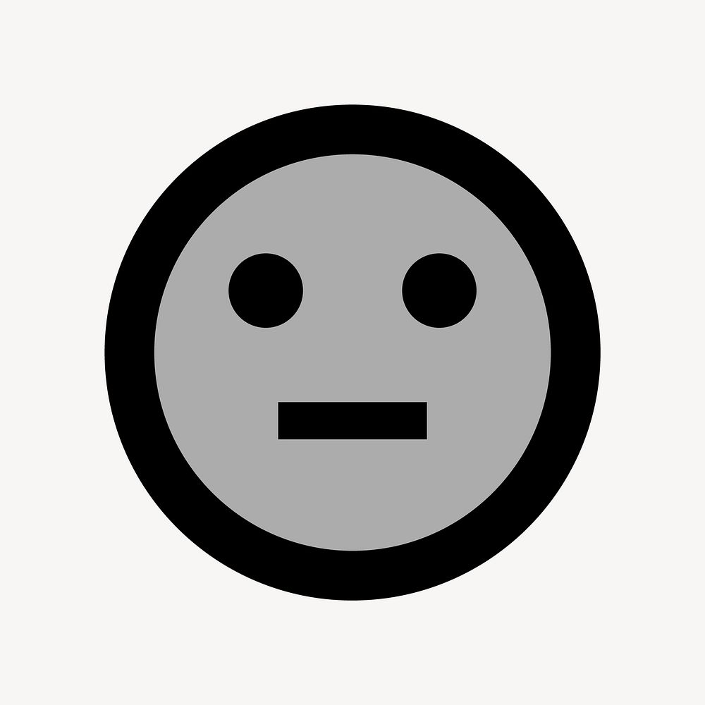 Bad mood emoticon flat icon vector