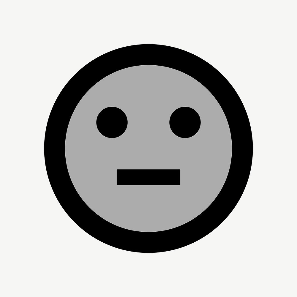 Bad mood emoticon flat icon psd