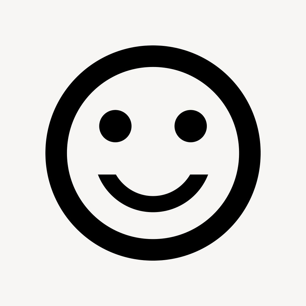 Smiling emoticon flat icon vector