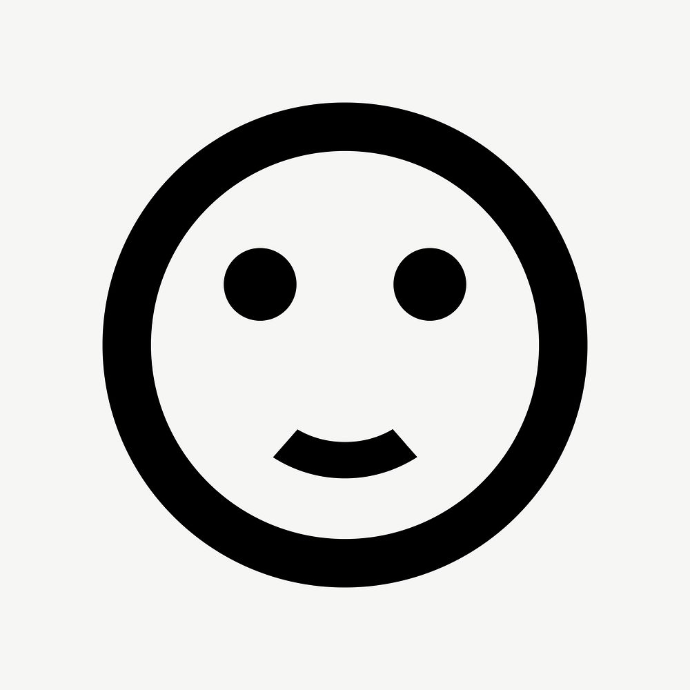 Smiling emoticon flat icon psd