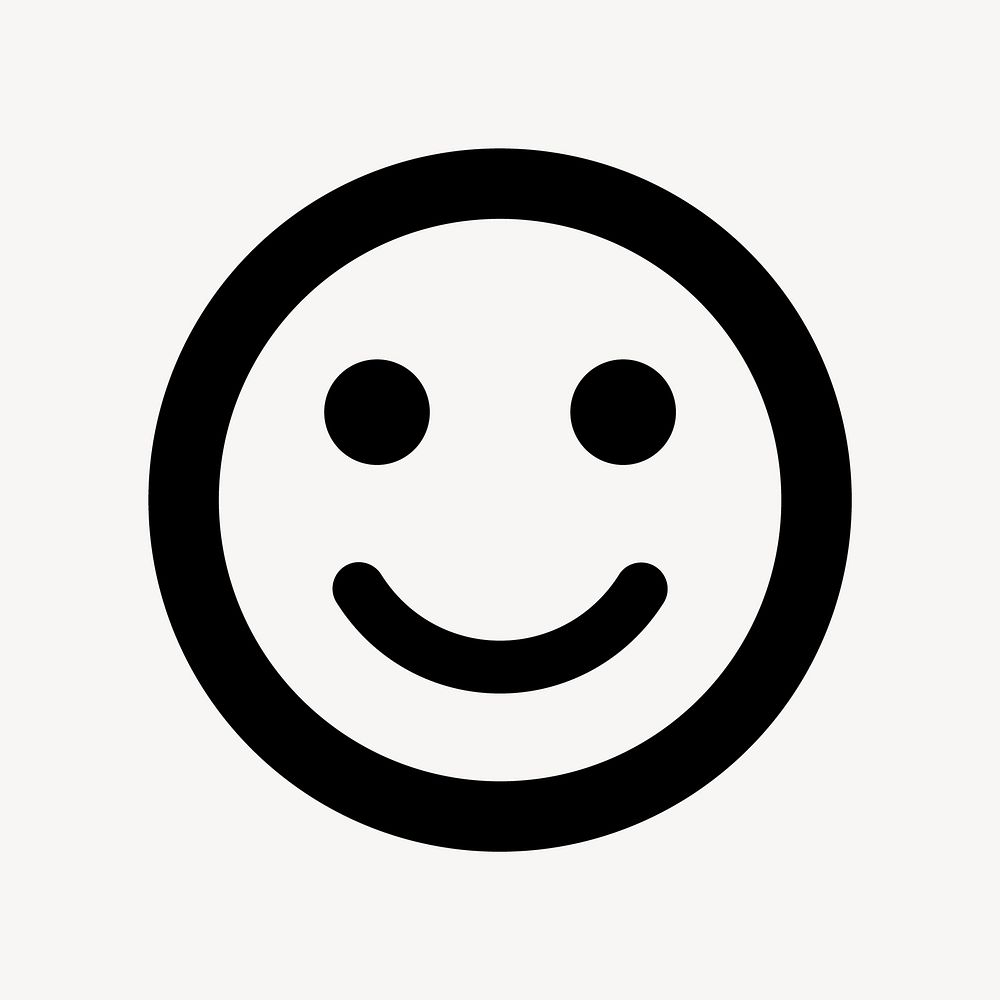 Smiling emoticon flat icon vector