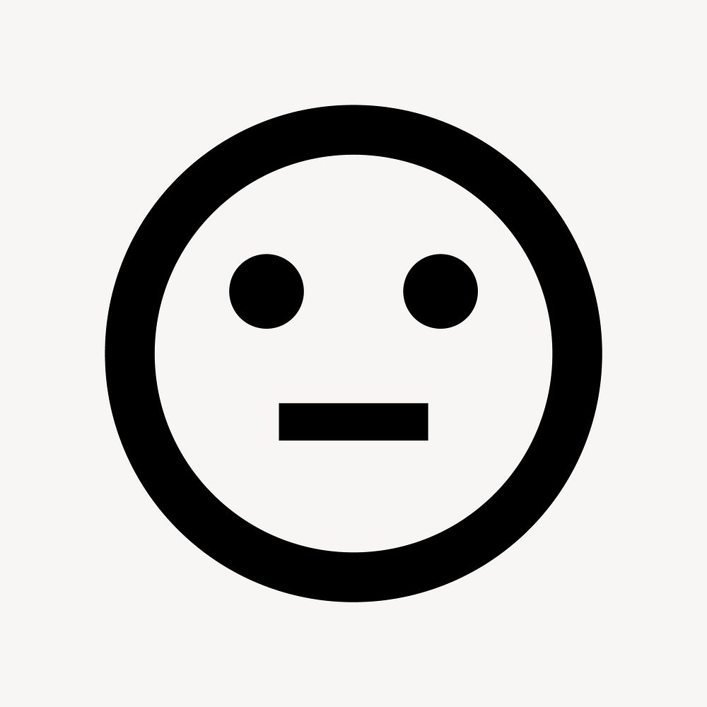 Bad mood emoticon flat icon vector