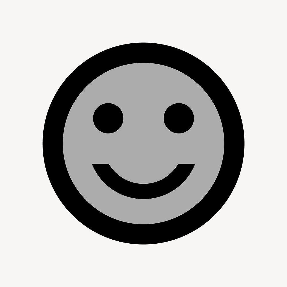 Smiling emoticon flat icon vector