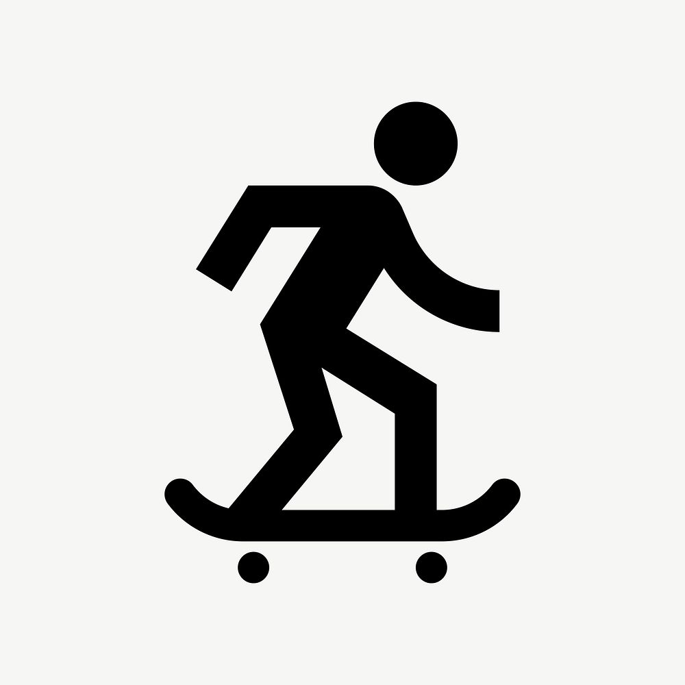 Skateboard flat icon psd