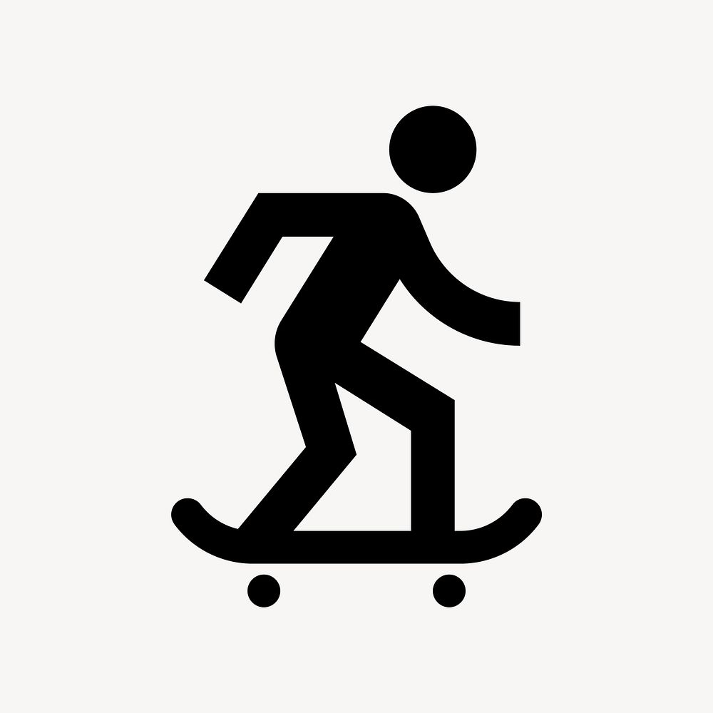 Skateboard flat icon vector