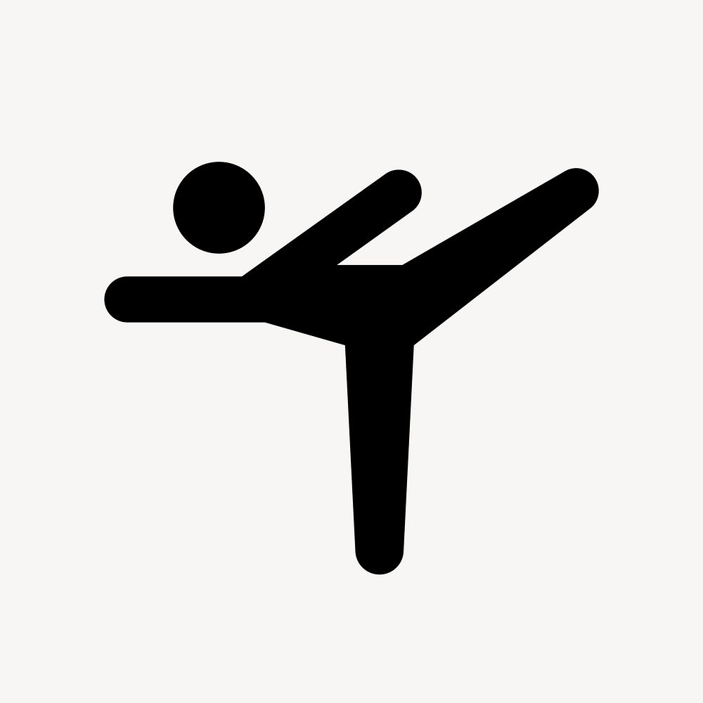 Gymnastic flat icon vector