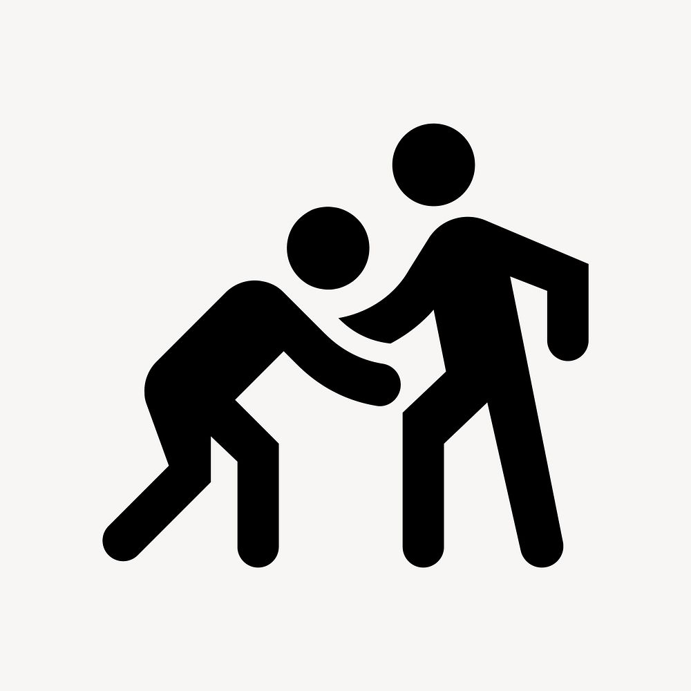 Wrestling flat icon vector