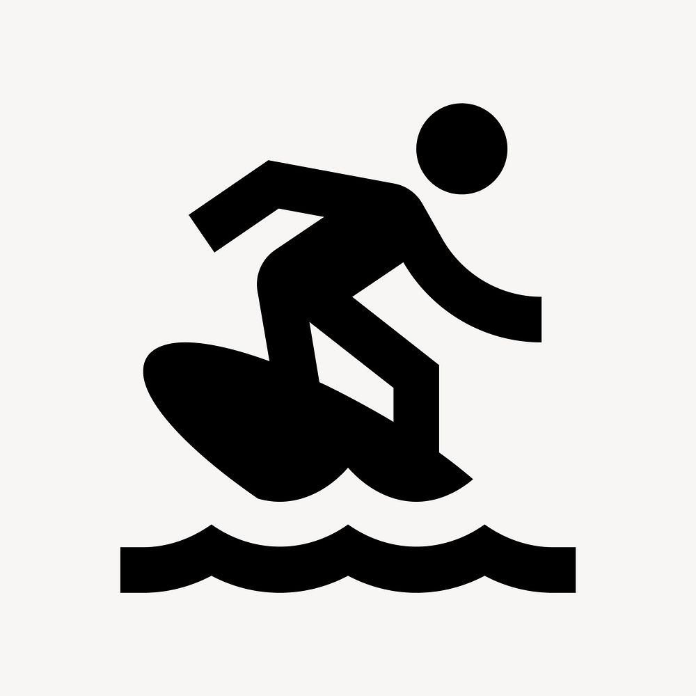 Surfing flat icon vector