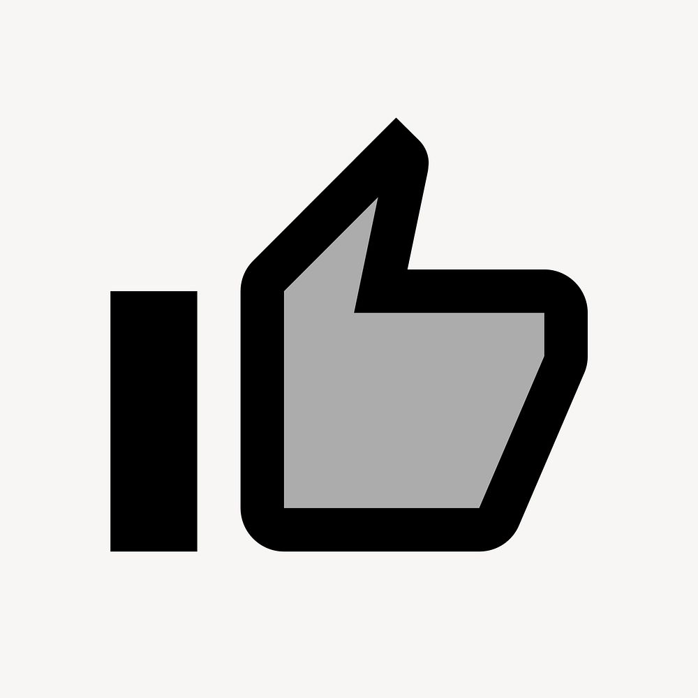 Thumbs up flat icon vector