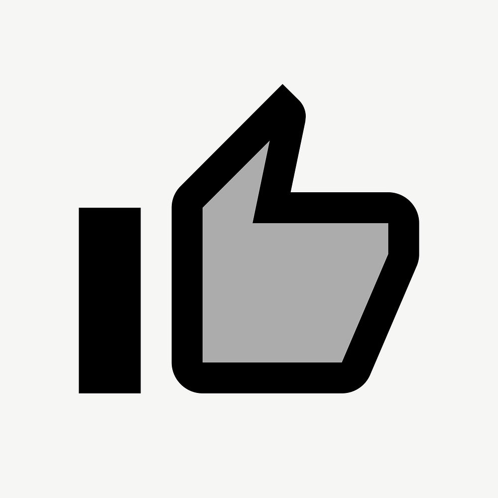 Thumbs up flat icon psd