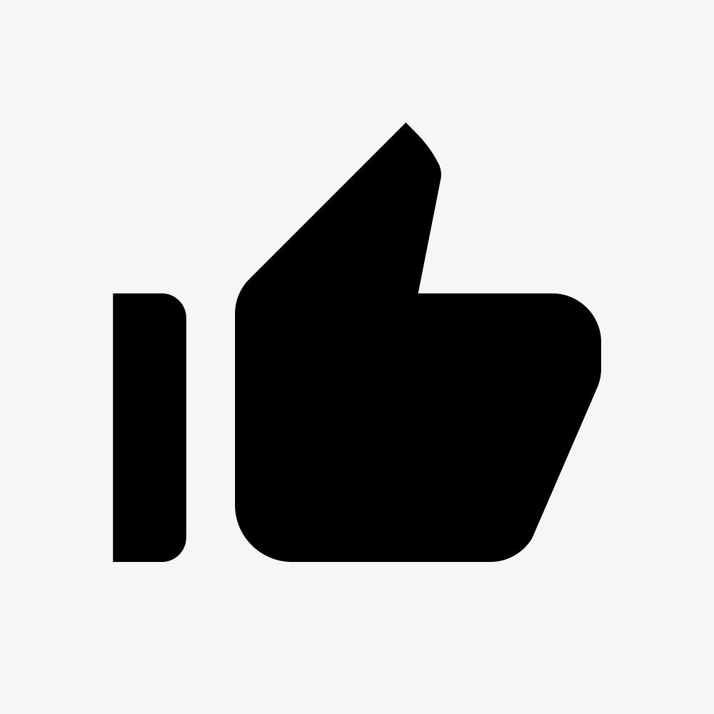 Thumbs up flat icon vector