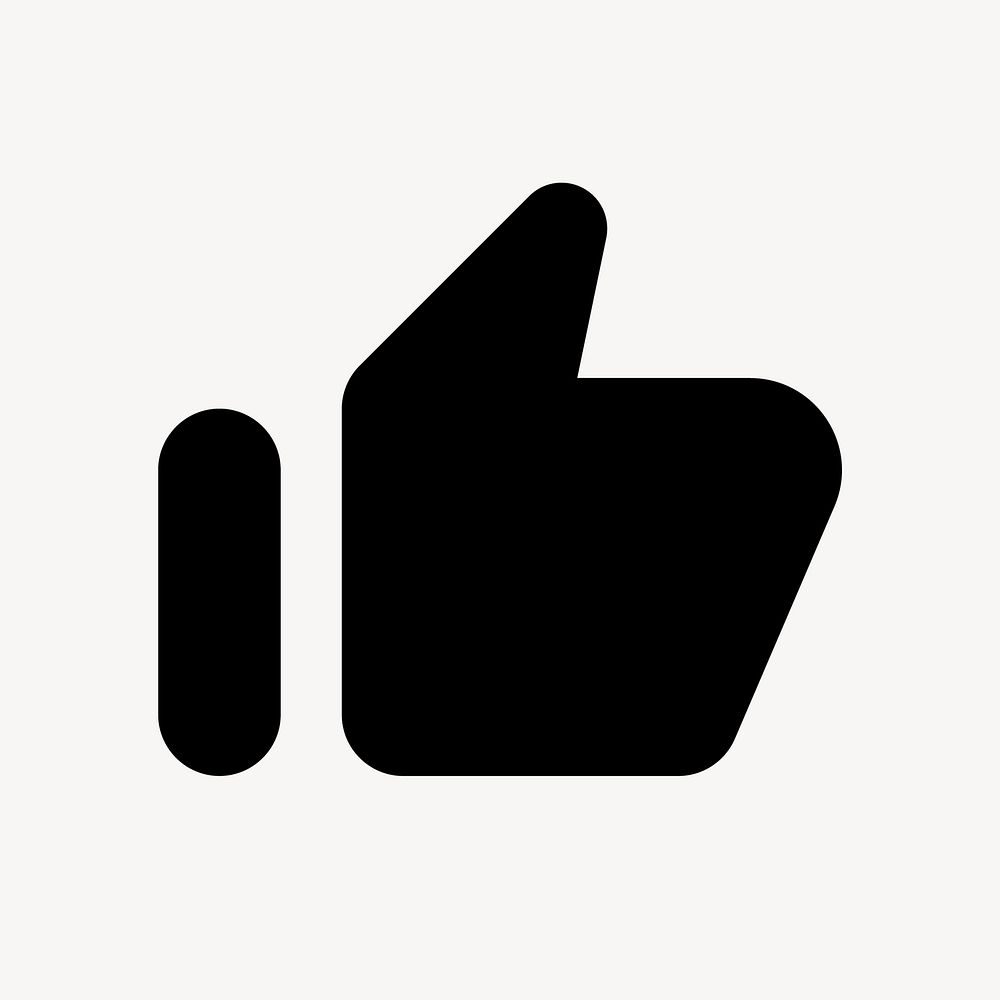 Thumbs up flat icon vector