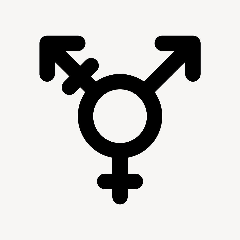 Transgender flat icon vector