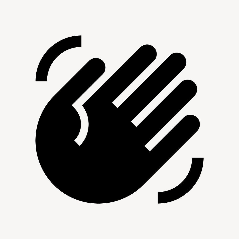 Waving hand flat icon vector