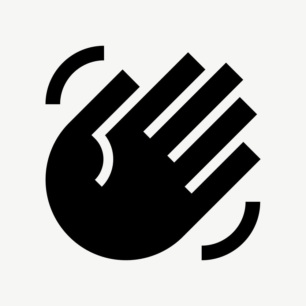 Waving hand flat icon psd