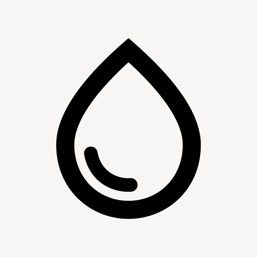 Water drop flat icon vector