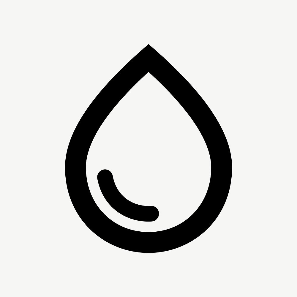 Water drop flat icon psd