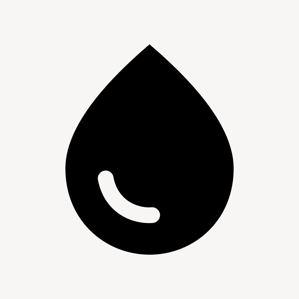 Water drop flat icon vector