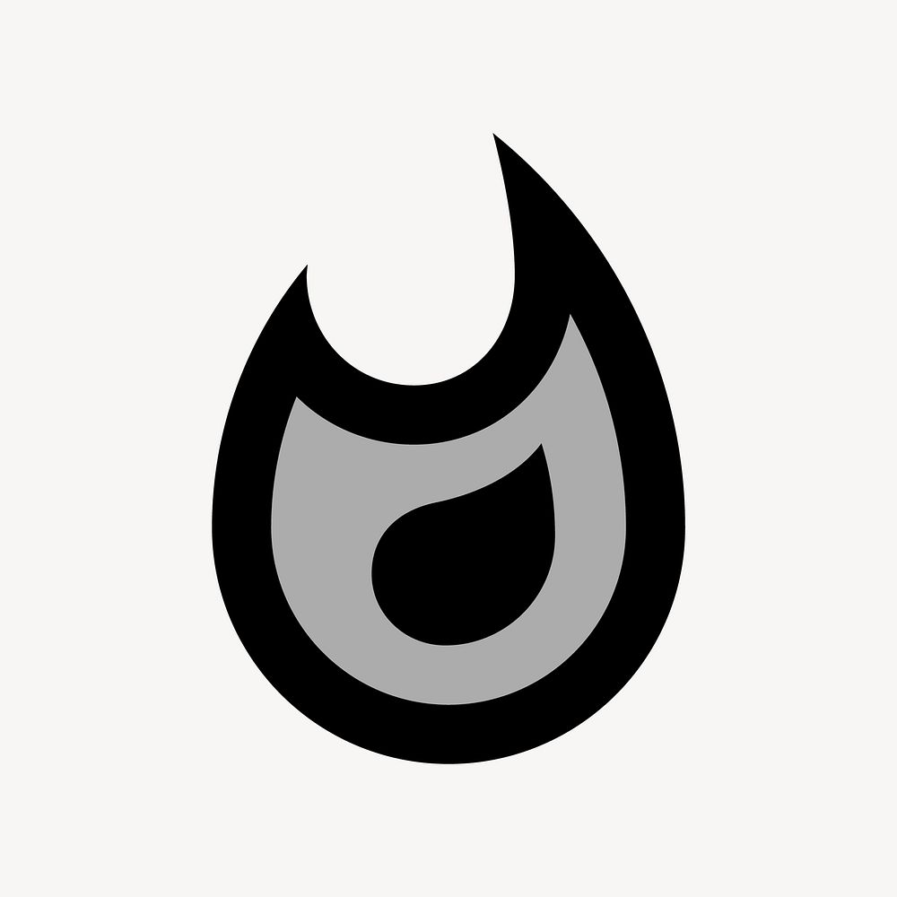 Flame flat icon vector