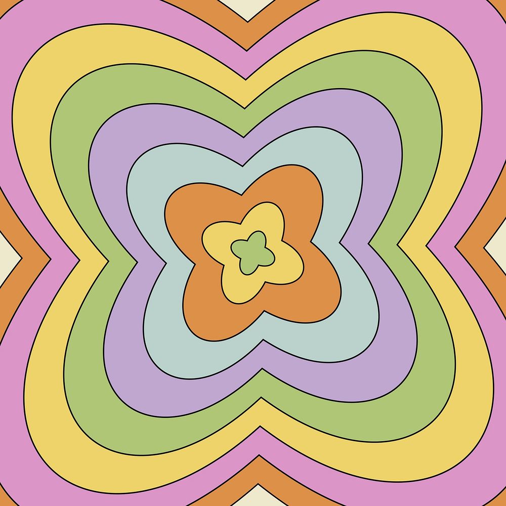 70's retro flower background design